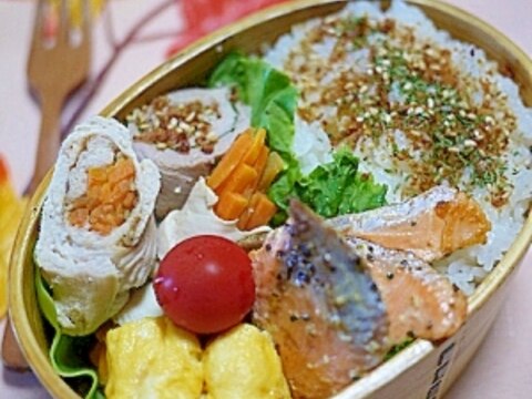 クルクル巻き巻き♪旨粒しょうゆでお弁当のおかず